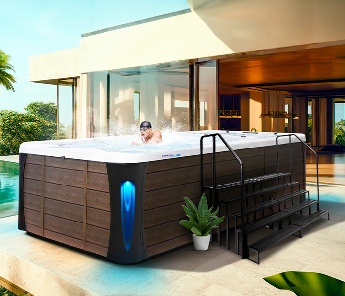 Calspas hot tub being used in a family setting - Bristol